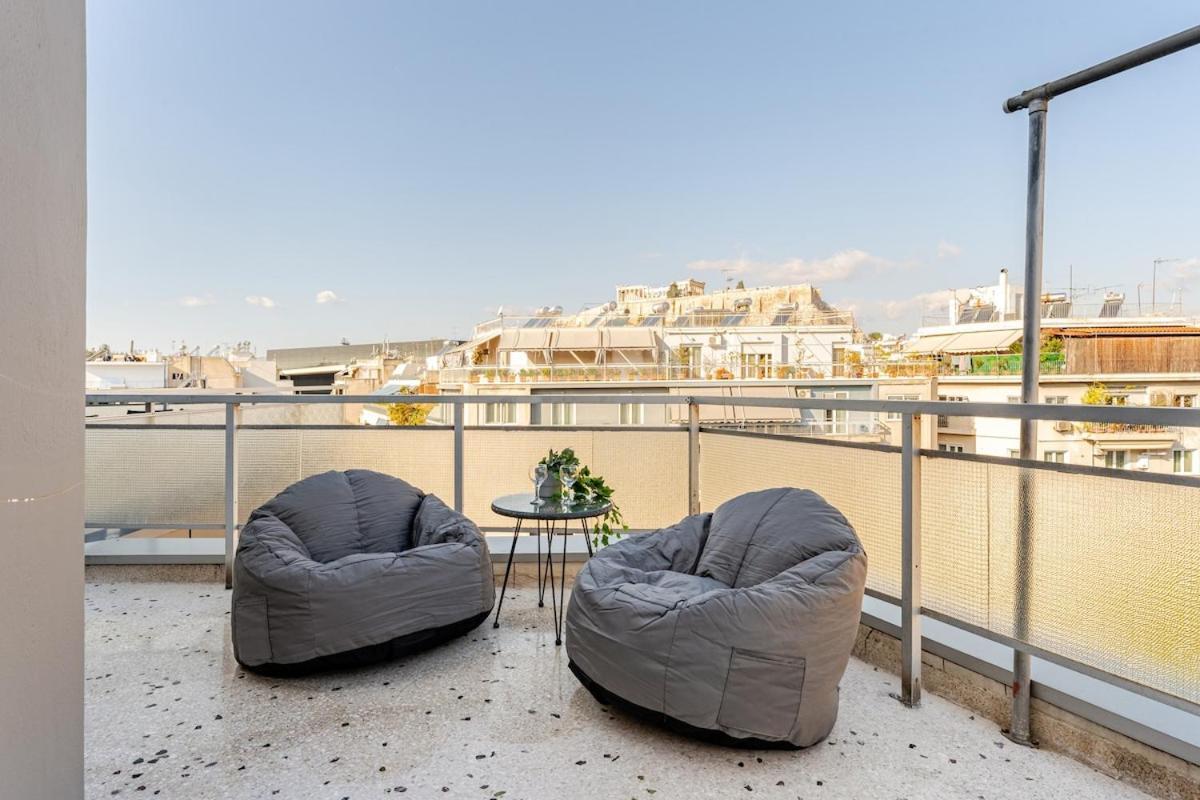 Lovely Apt W/Heated Jacuzzi &Full Acropolis View Atenas Exterior foto